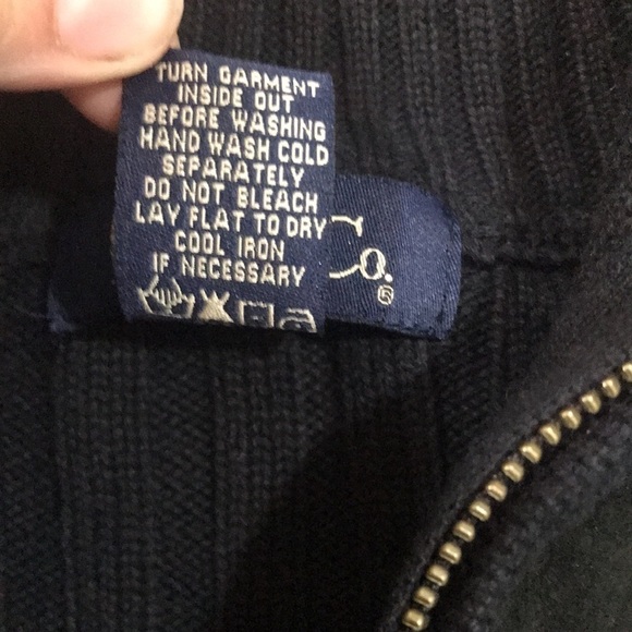 Denim & Co Black Zippers Front Black Cable Knit and Suede Cardigan Sweater - Picture 8 of 11